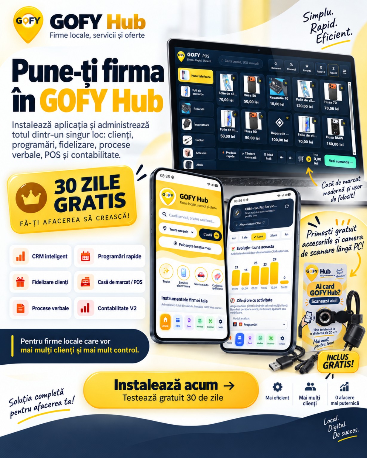 GOFY Hub all-in-one pentru firme locale