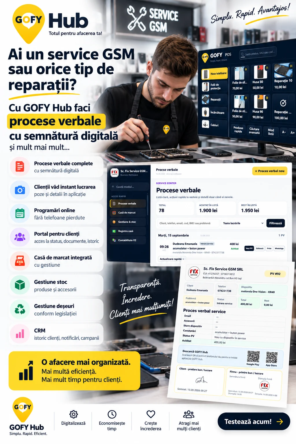 GOFY Hub pentru service GSM
